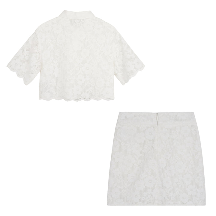 Michael Kors White Lace Ensemble