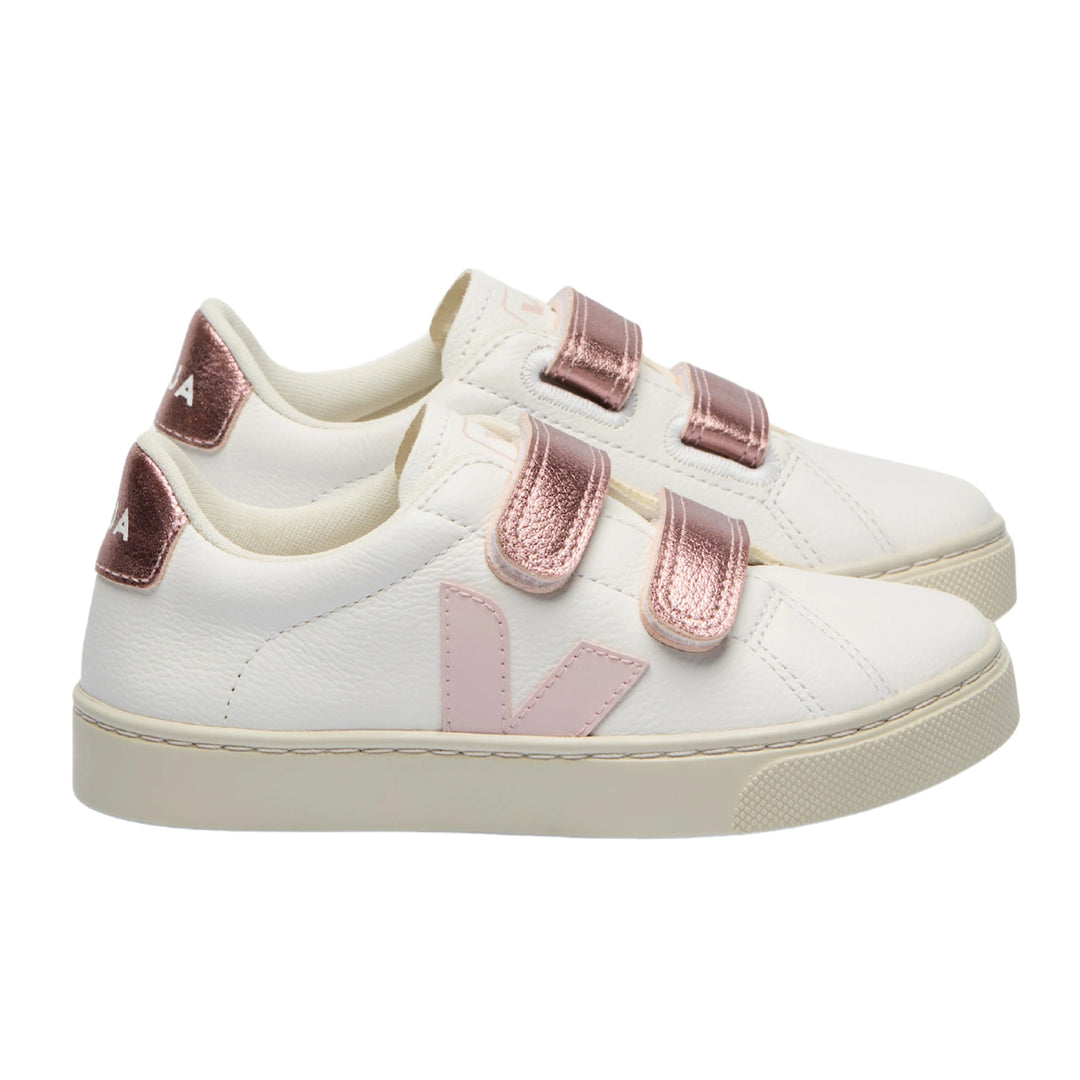 Veja Baby Girls Esplar Leather White Petal Nacre Sneakers