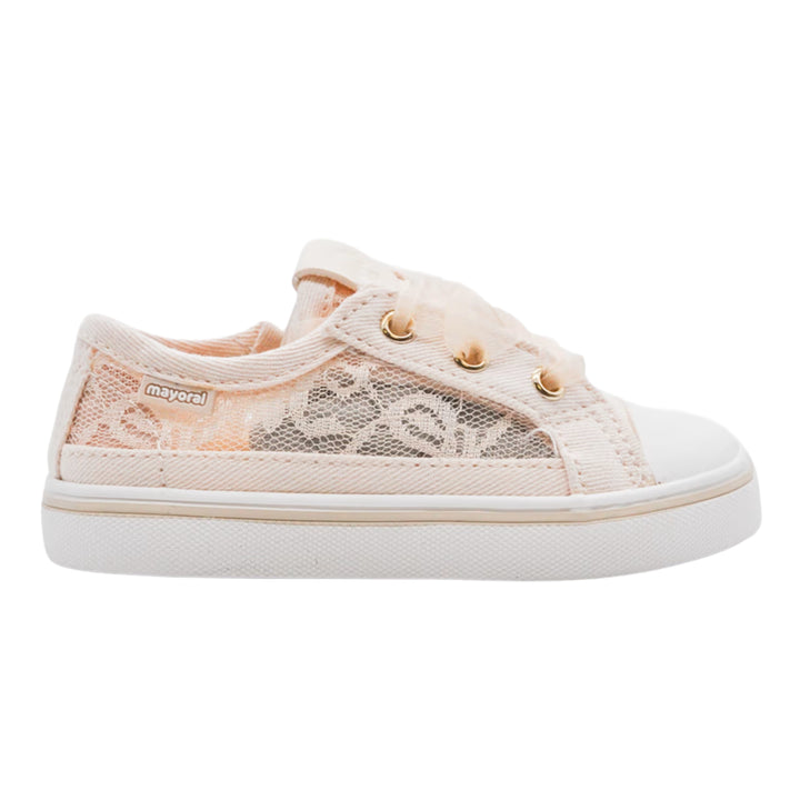 Mayoral Baby Girls Natural Lace Sneakers