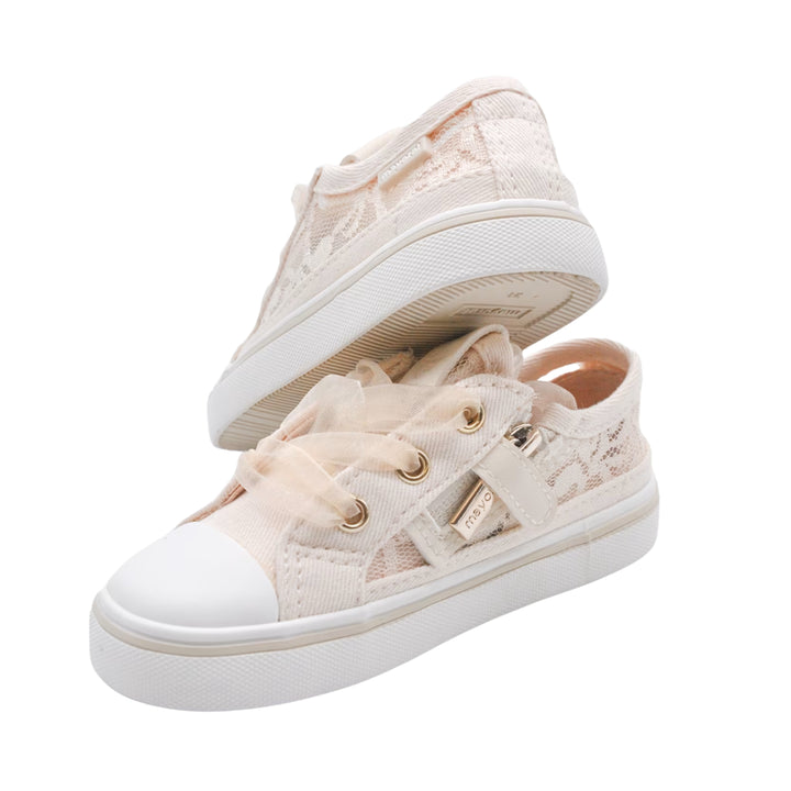 Mayoral Baby Girls Natural Lace Sneakers