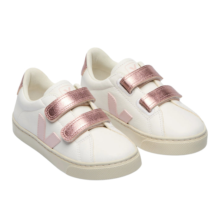 Veja Baby Girls Esplar Leather White Petal Nacre Sneakers