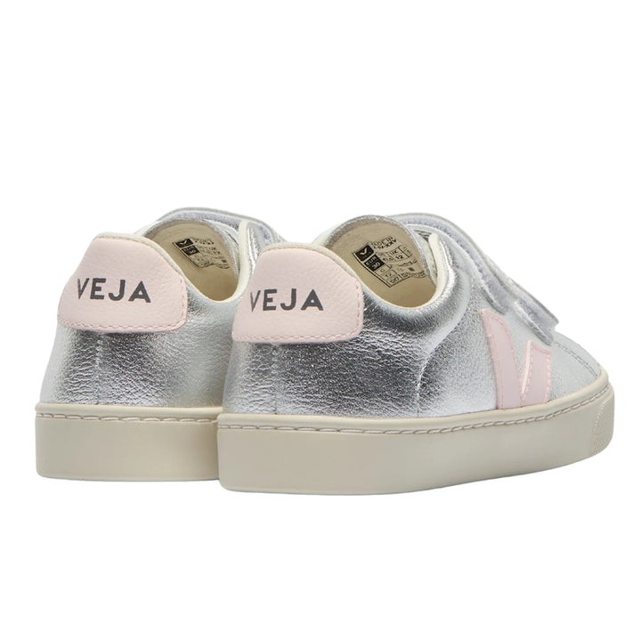Veja Baby Girls Esplar Leather Silver Lassi Sneakers