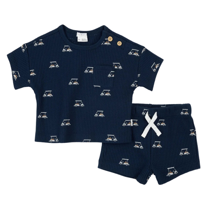Petit Lem Baby Boys Golf Cart Short Set