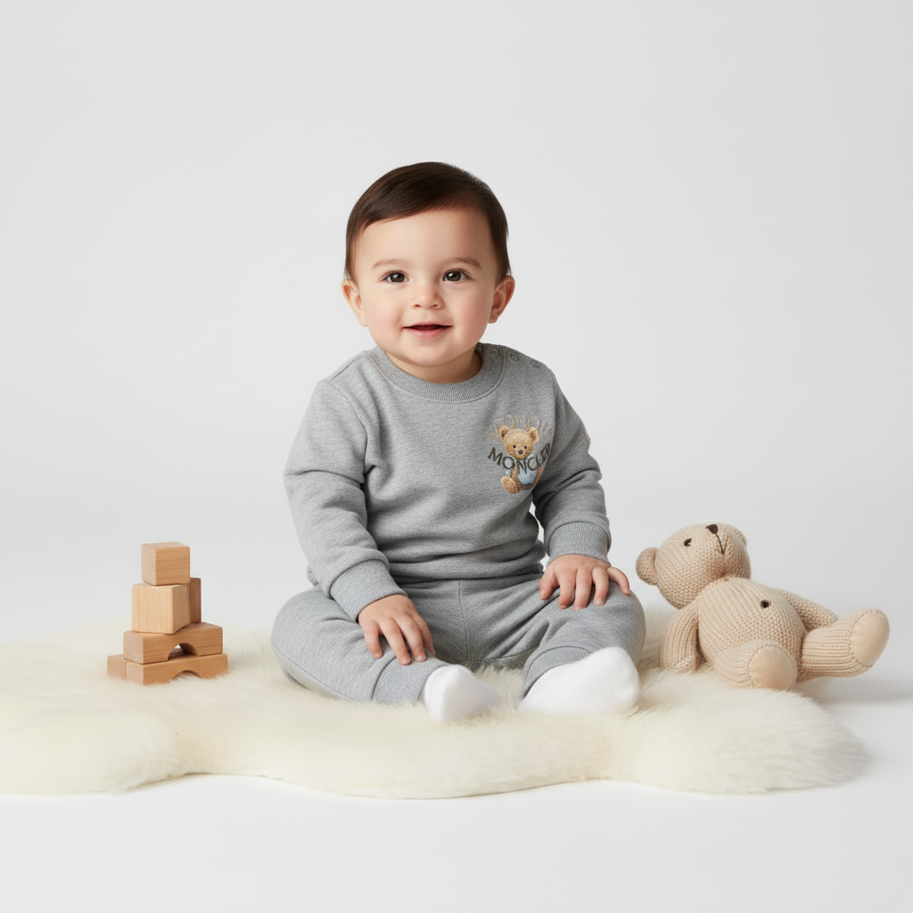 Moncler Baby Boys Grey Ensemble