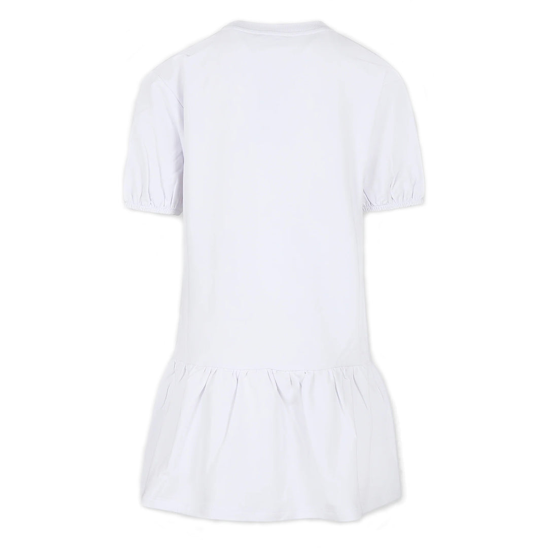 Moschino Climbing Bear White Dress