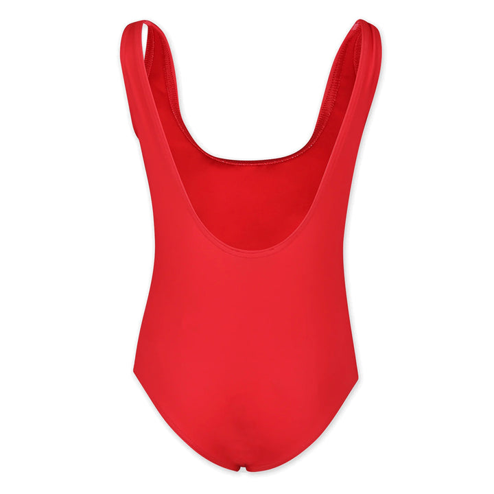 Moschino Climbing Bear Red Swimsuit