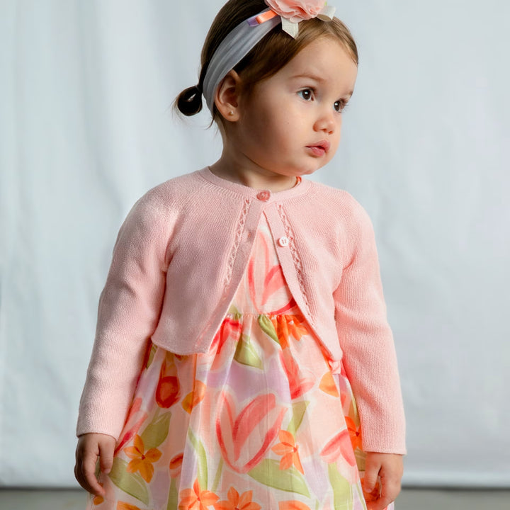 Mayoral Baby Girls Pink Crop Cardigan