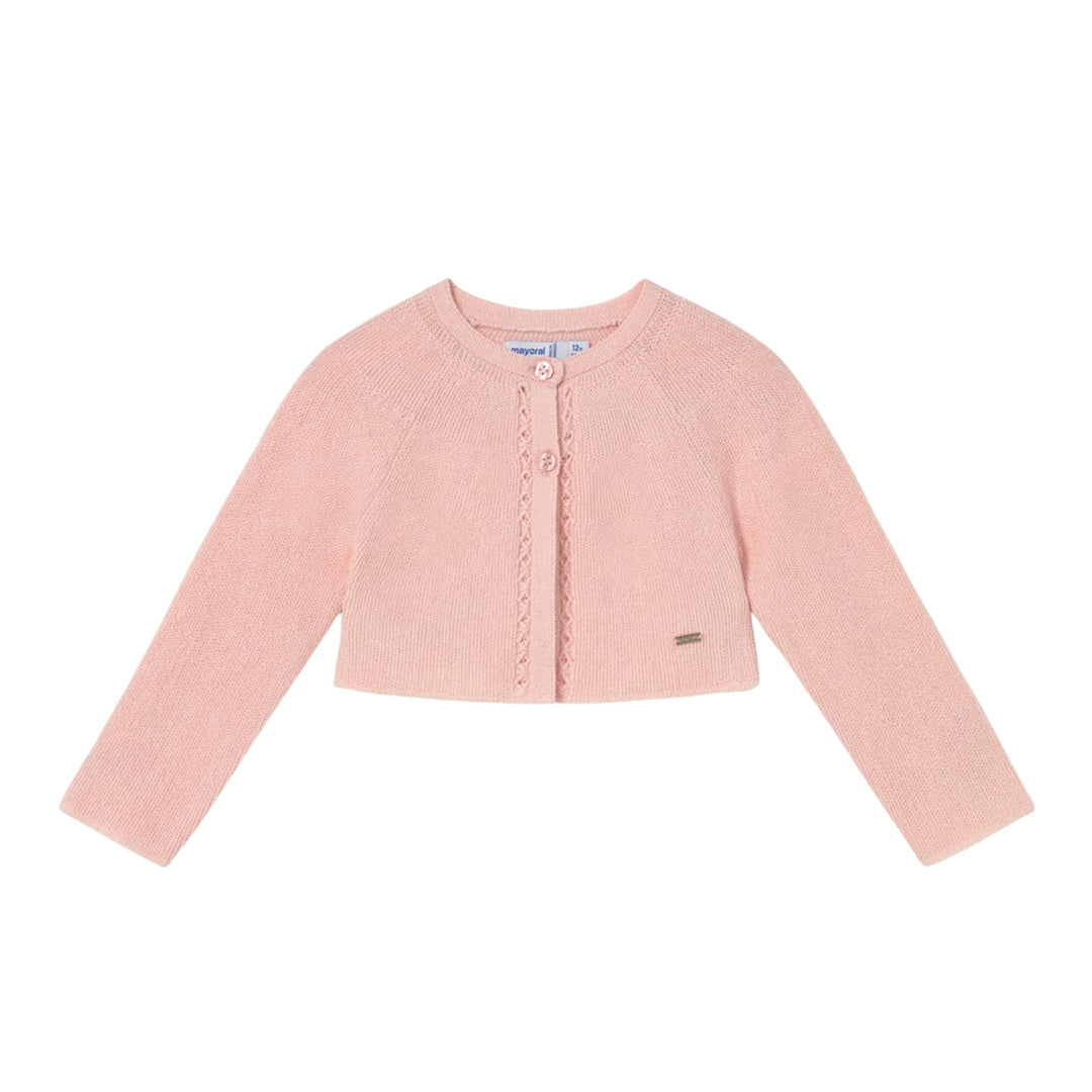 Mayoral Baby Girls Pink Crop Cardigan