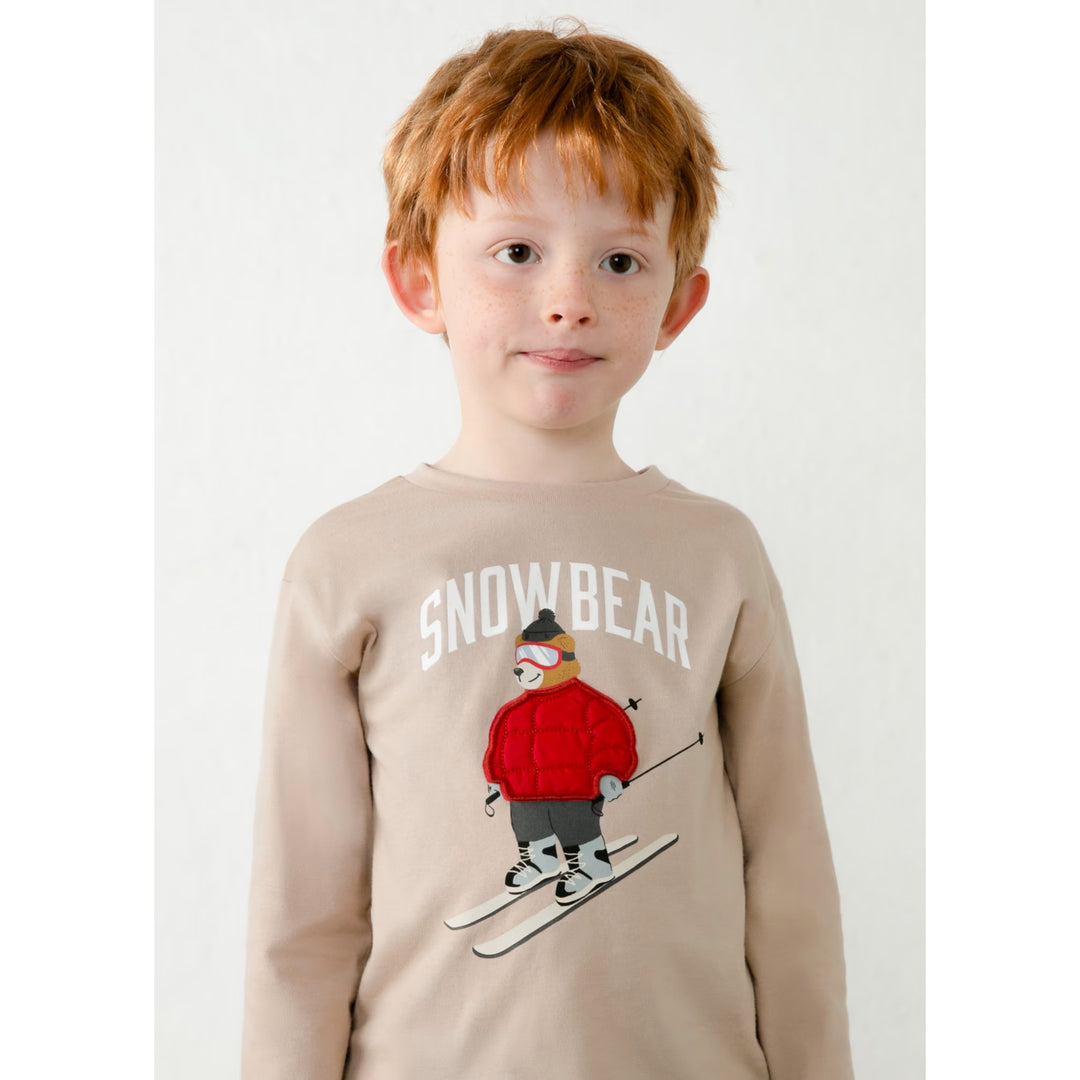 Mayoral Snow Bear Beige Top