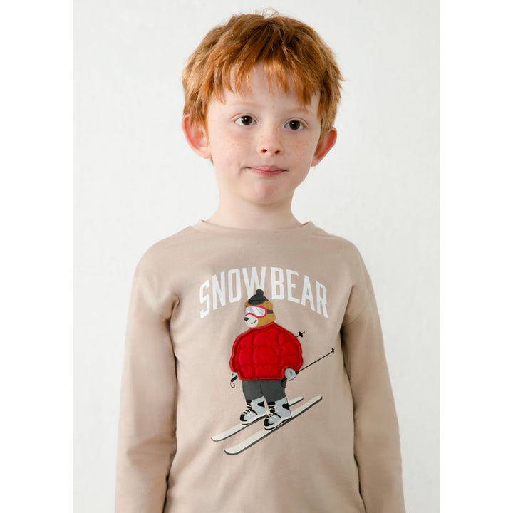 Mayoral Snow Bear Beige Top