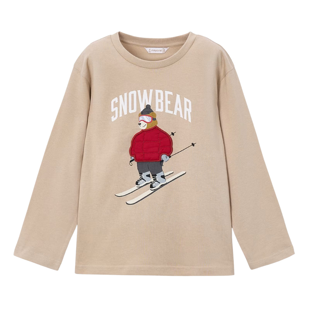 Mayoral Snow Bear Beige Top