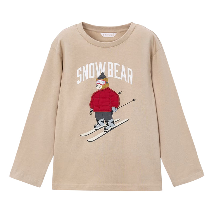 Mayoral Snow Bear Beige Top