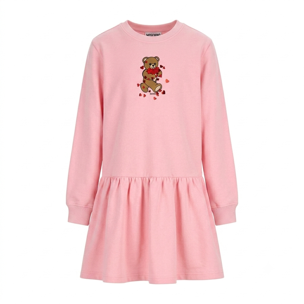 Moschino Heart Bear Pink Dress