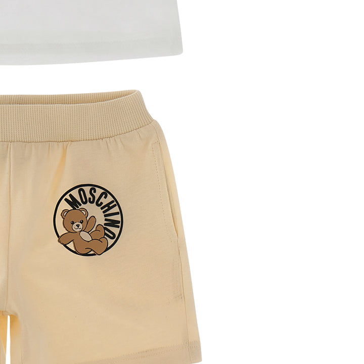 Moschino Baby Boys White & Beige Ensemble