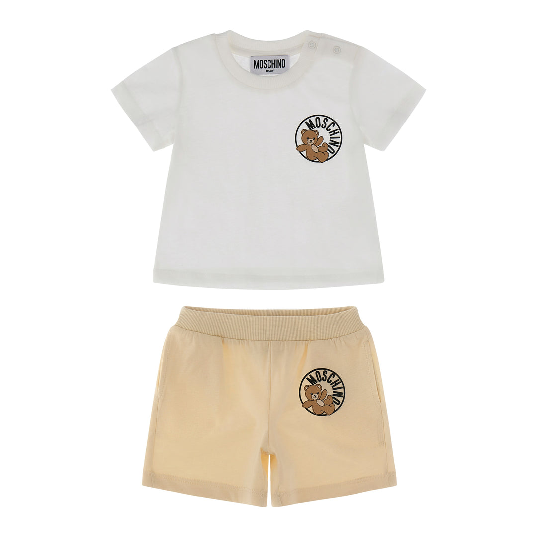 Moschino Baby Boys White & Beige Ensemble