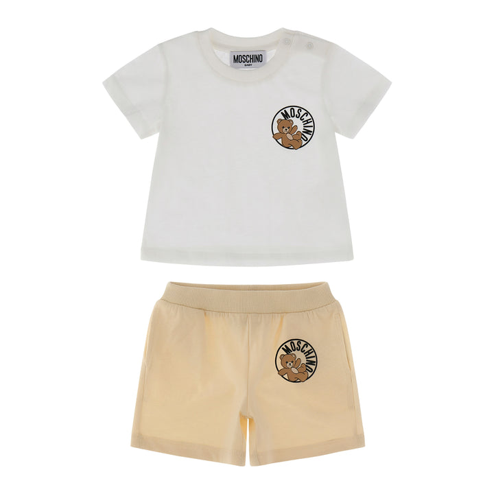 Moschino Baby Boys White & Beige Ensemble