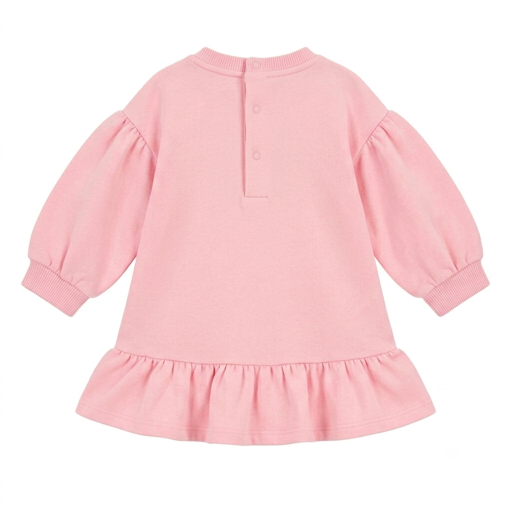 Moschino Baby Girls Bear Heart Pink Dress