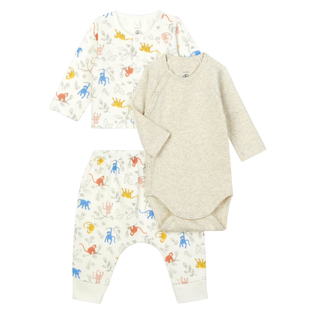 Petit Bateau Baby Monkey Pyjama Ensemble