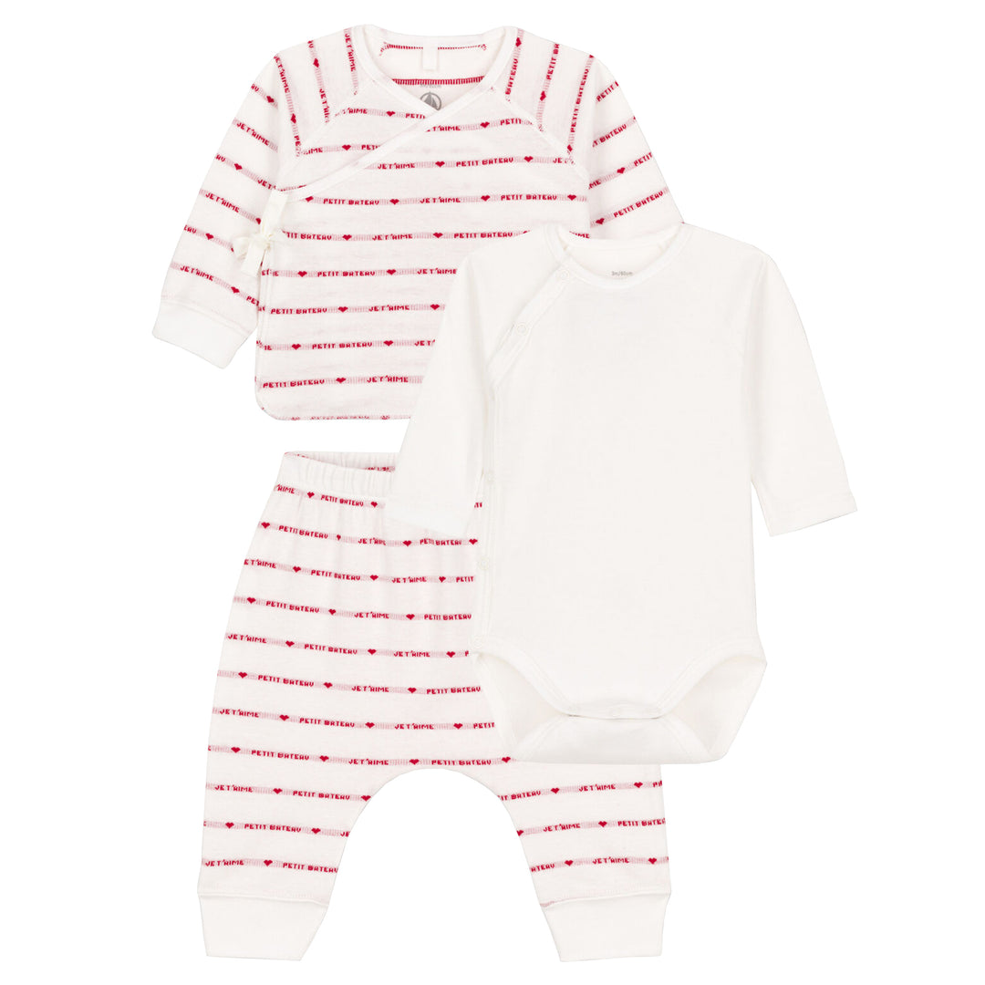 Petit Bateau Baby 3-Piece Pyjama