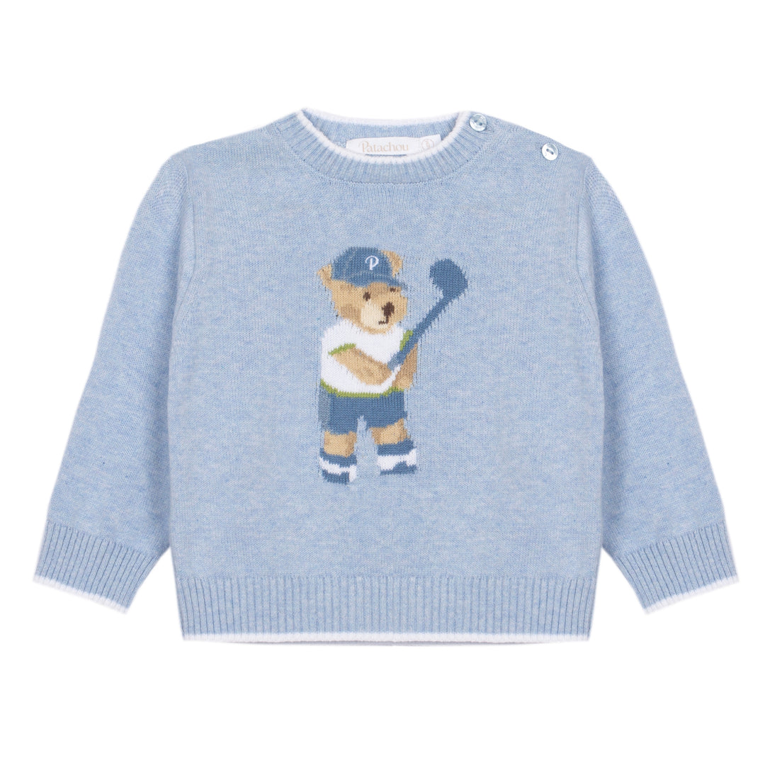 Patachou Baby Boys Golf Bear Sweater