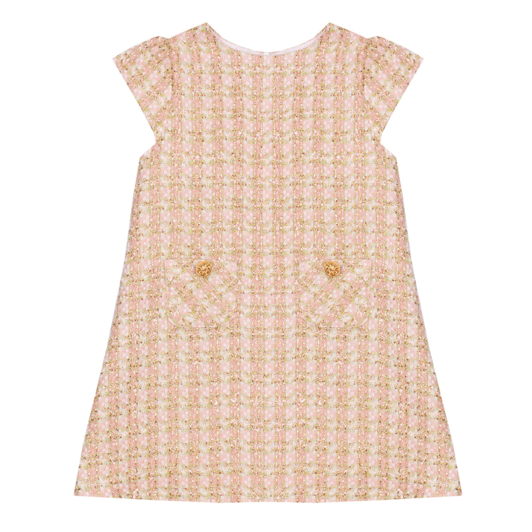 Patachou Rose Gold Tweed Dress