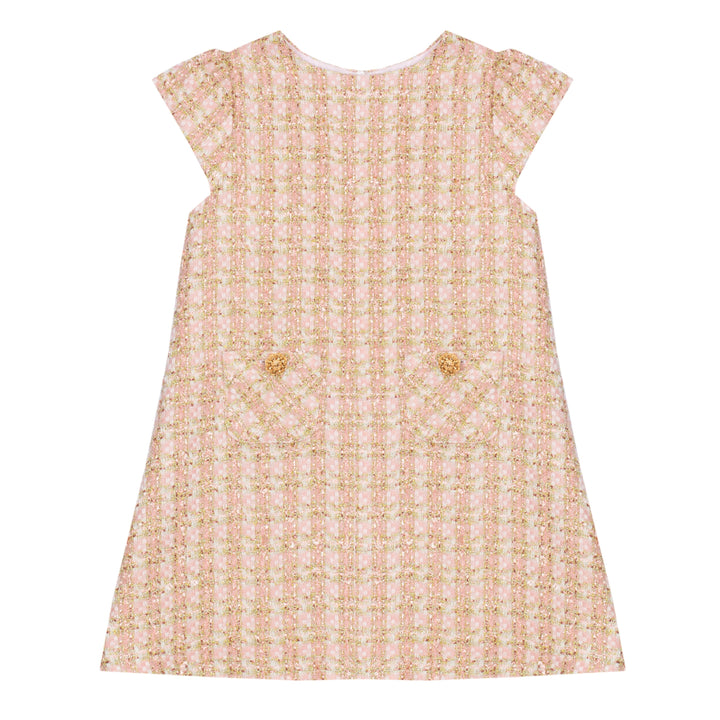 Patachou Rose Gold Tweed Dress