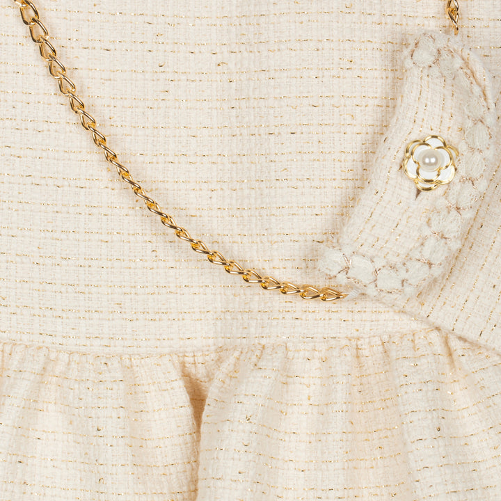 Patachou Baby Girls Gold Tweed Dress