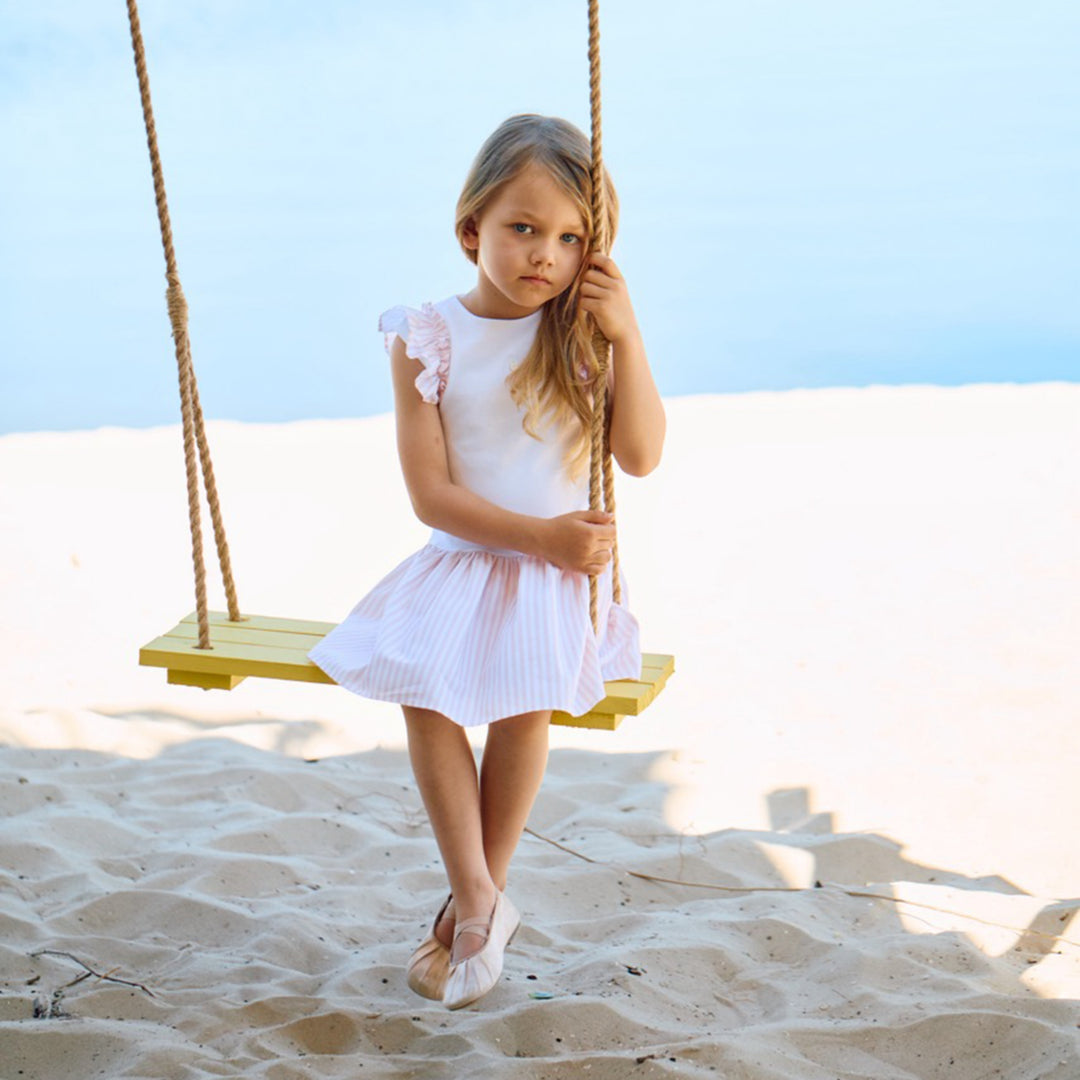 Patachou Baby Girls Pale Pink Striped Dress