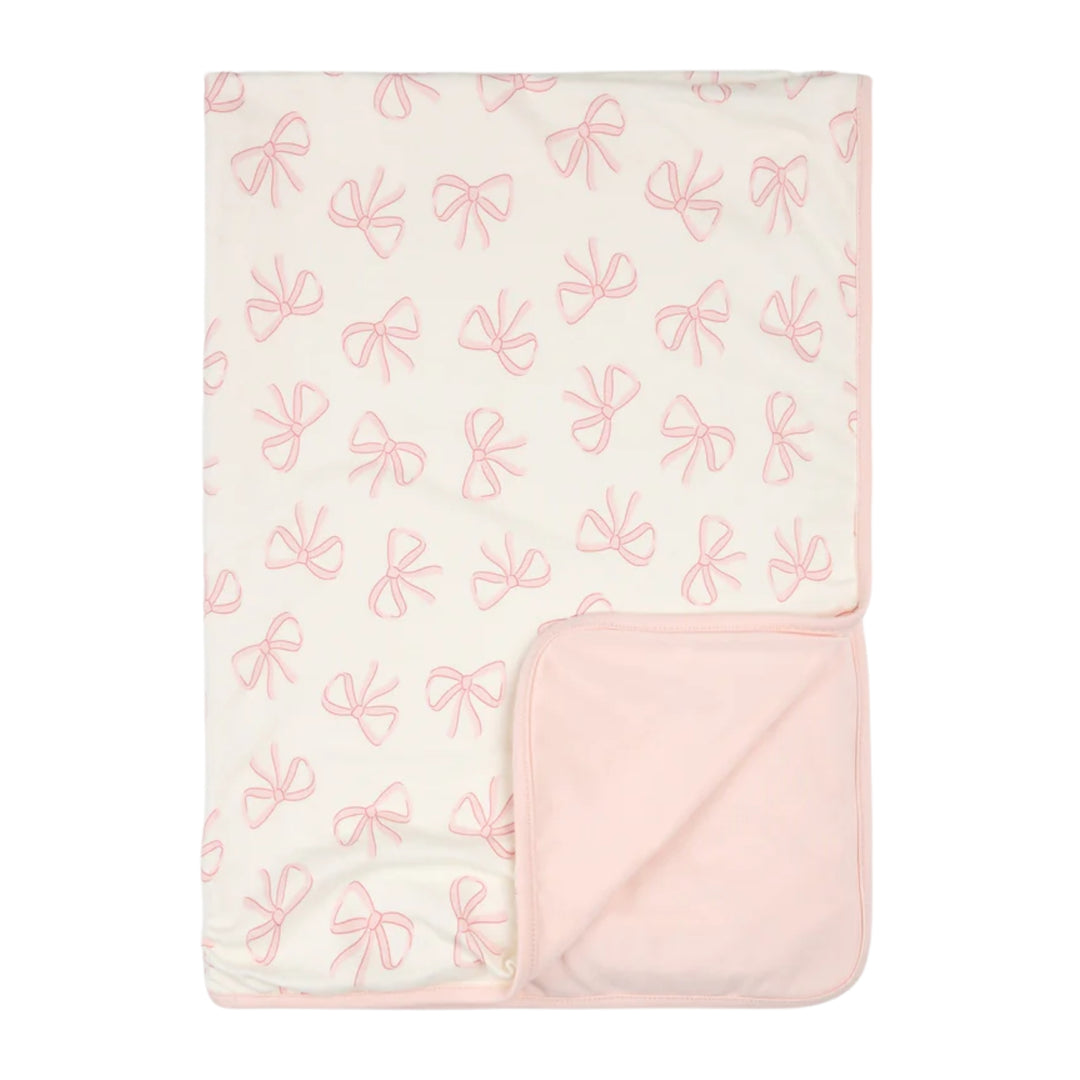 Petit Lem Baby Girls Bow Blanket
