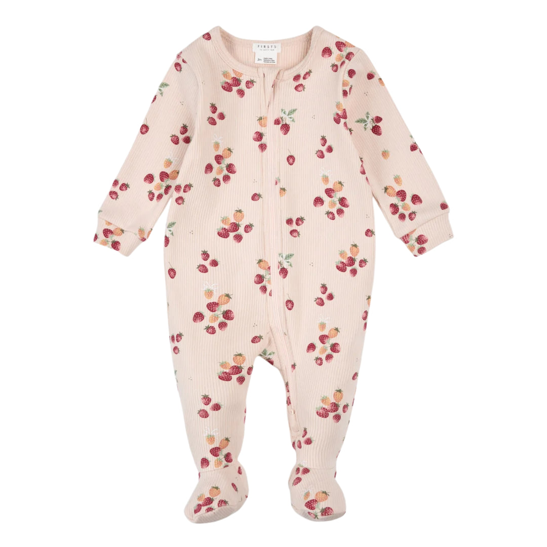 Petit Lem Baby Girls Strawberry Sleeper