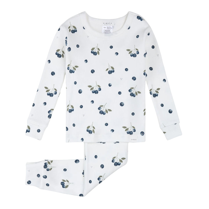 Petit Lem Baby Blueberries Ribbed PJ Set