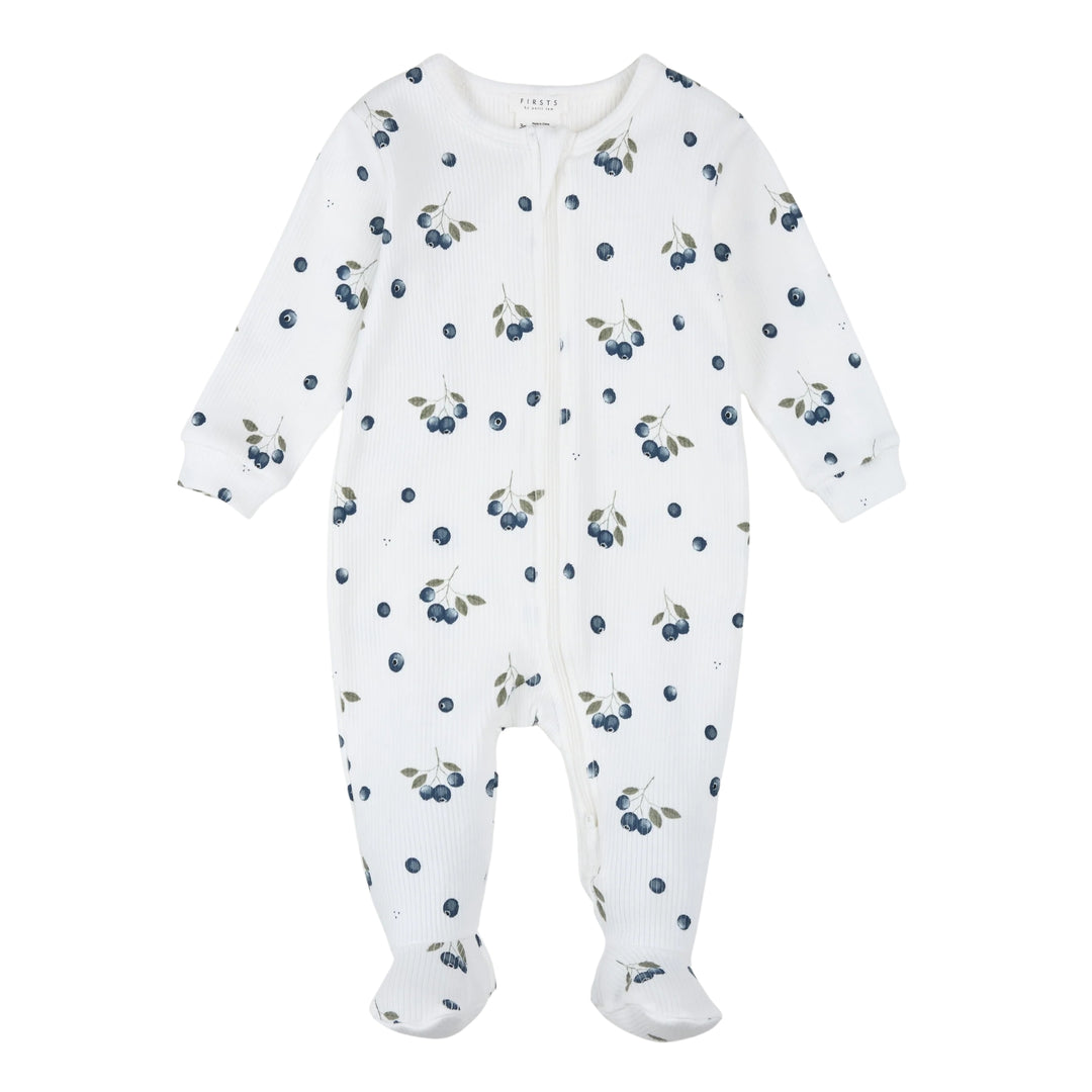 Petit Lem Baby Blueberries Ribbed Sleeper