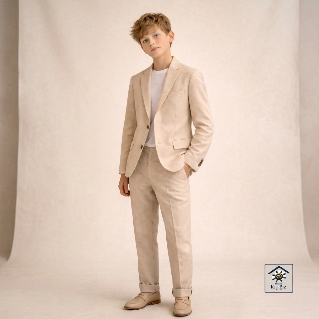 Soul of London Beige Slim Suit