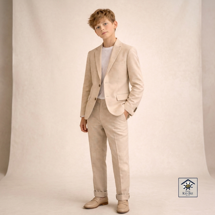 Soul of London Beige Slim Suit