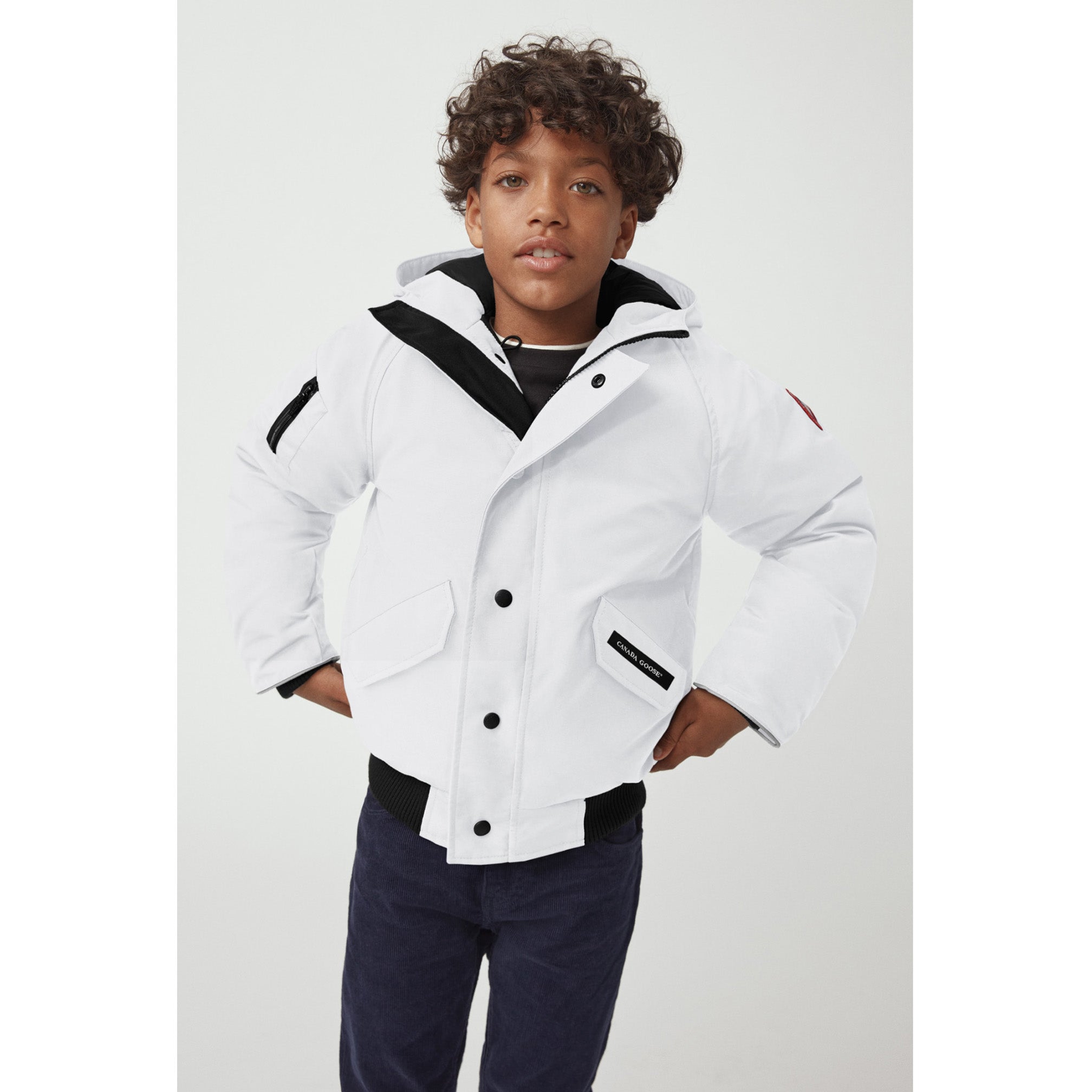 Canada Goose Rundle Bomber White with Fur