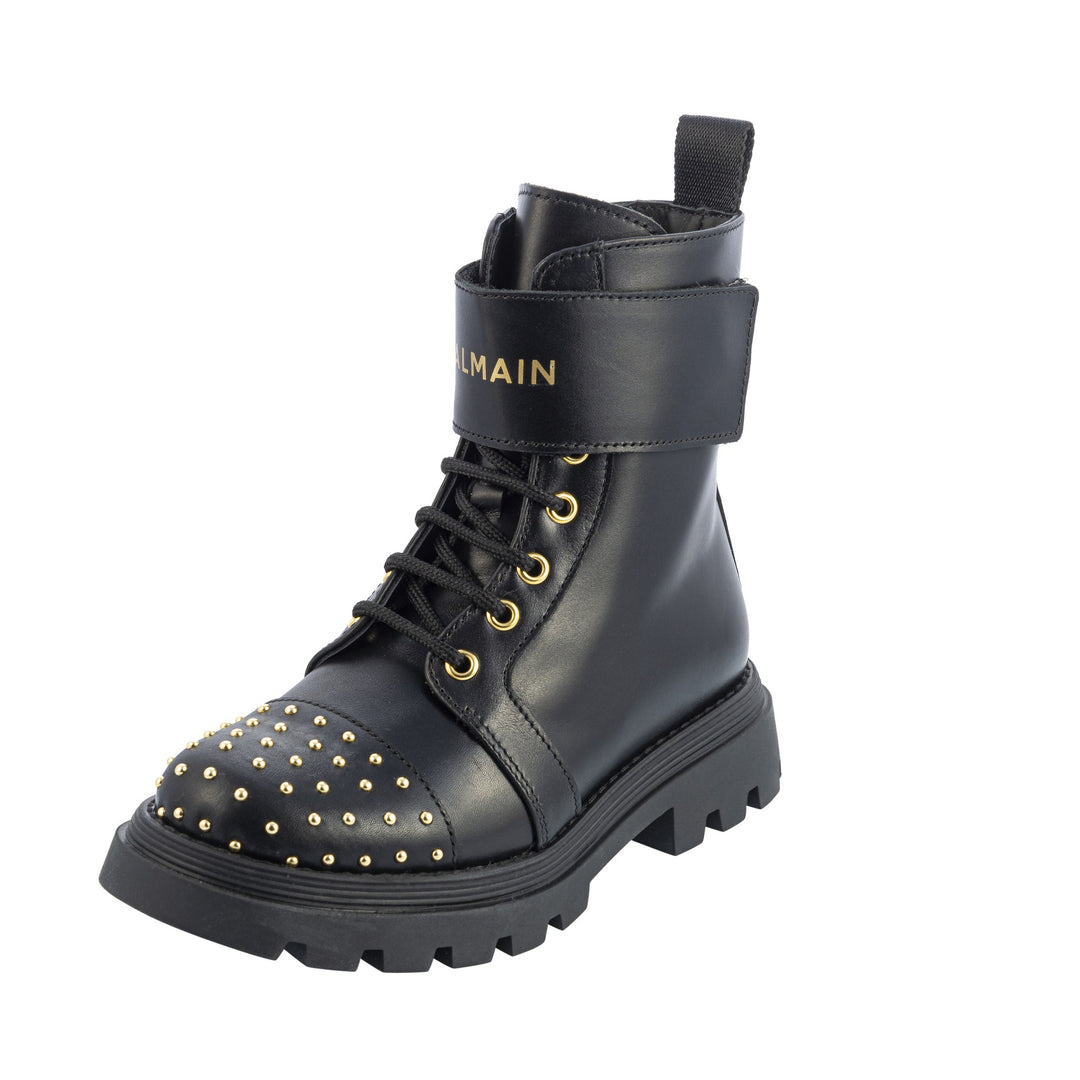 Balmain Black Studded Boots