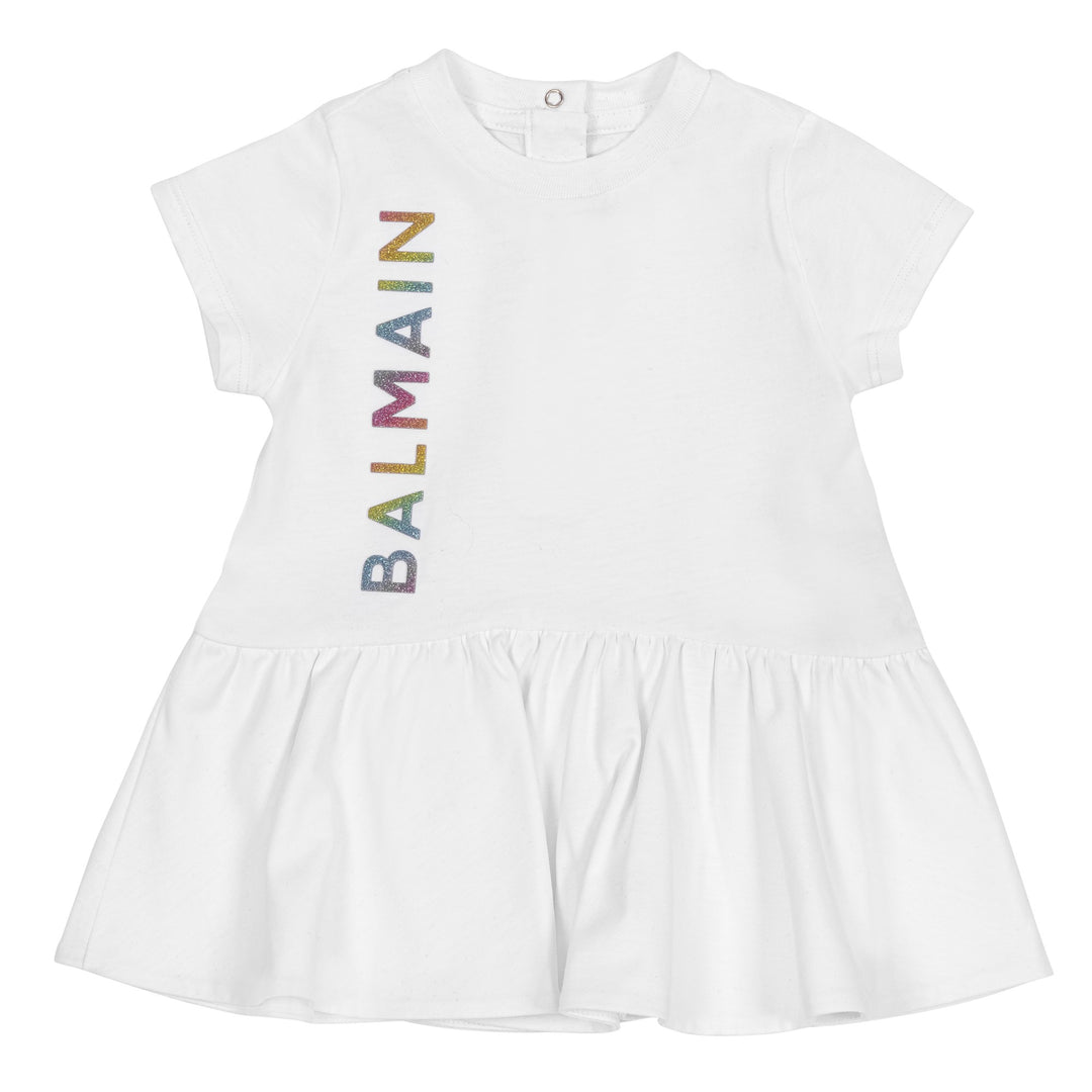 Balmain Baby Girls White Dress