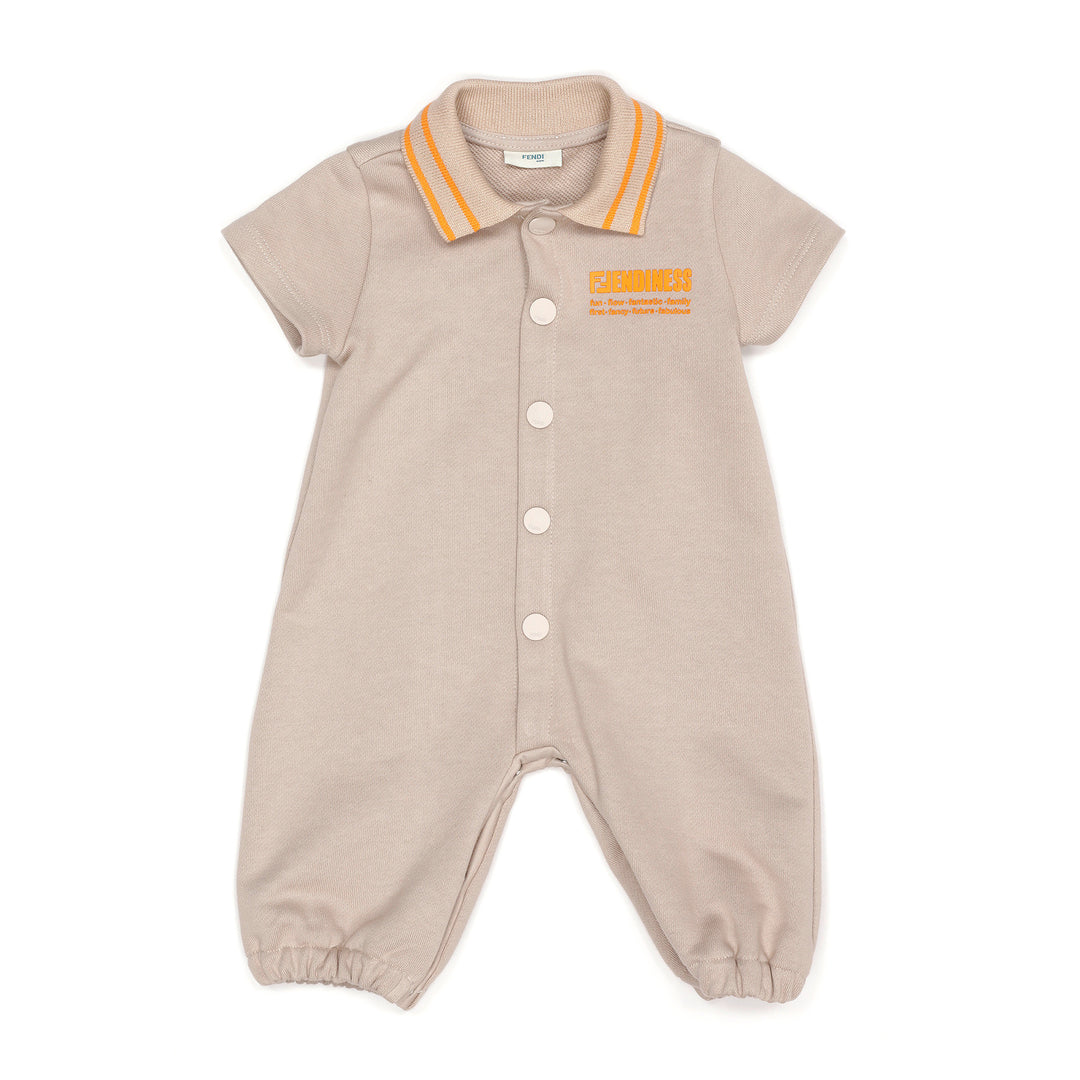 Fendi Baby Boys Beige Romper