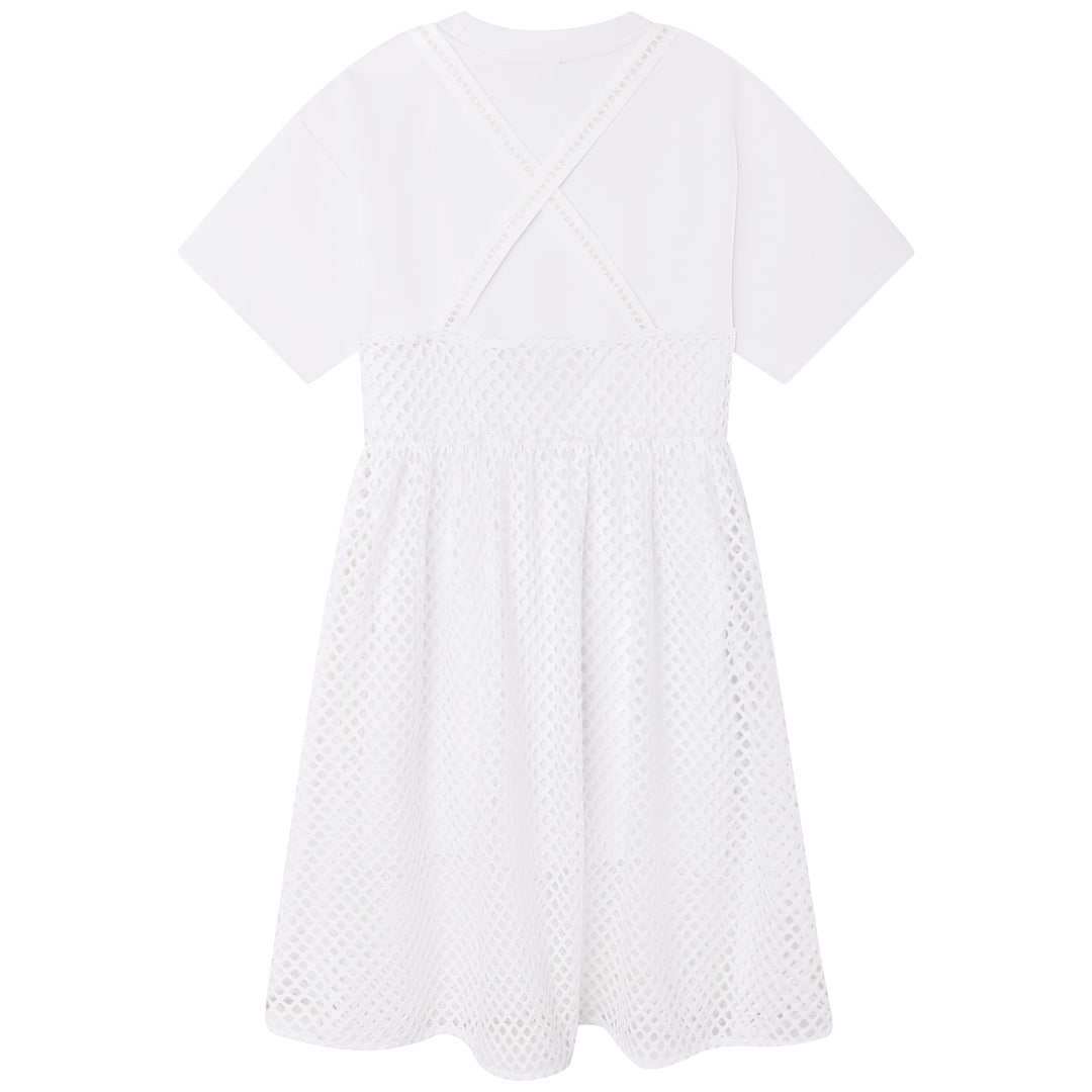 DKNY White Mesh Dress