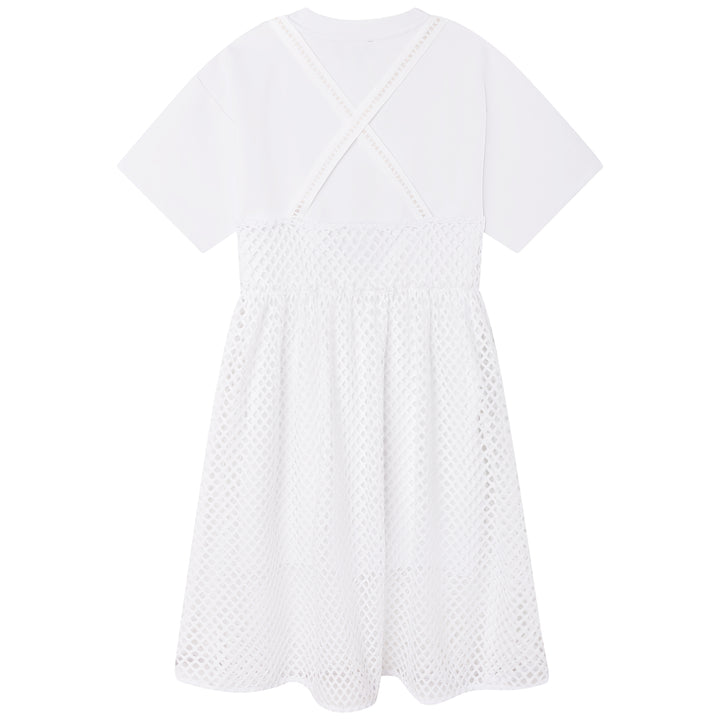 DKNY White Mesh Dress