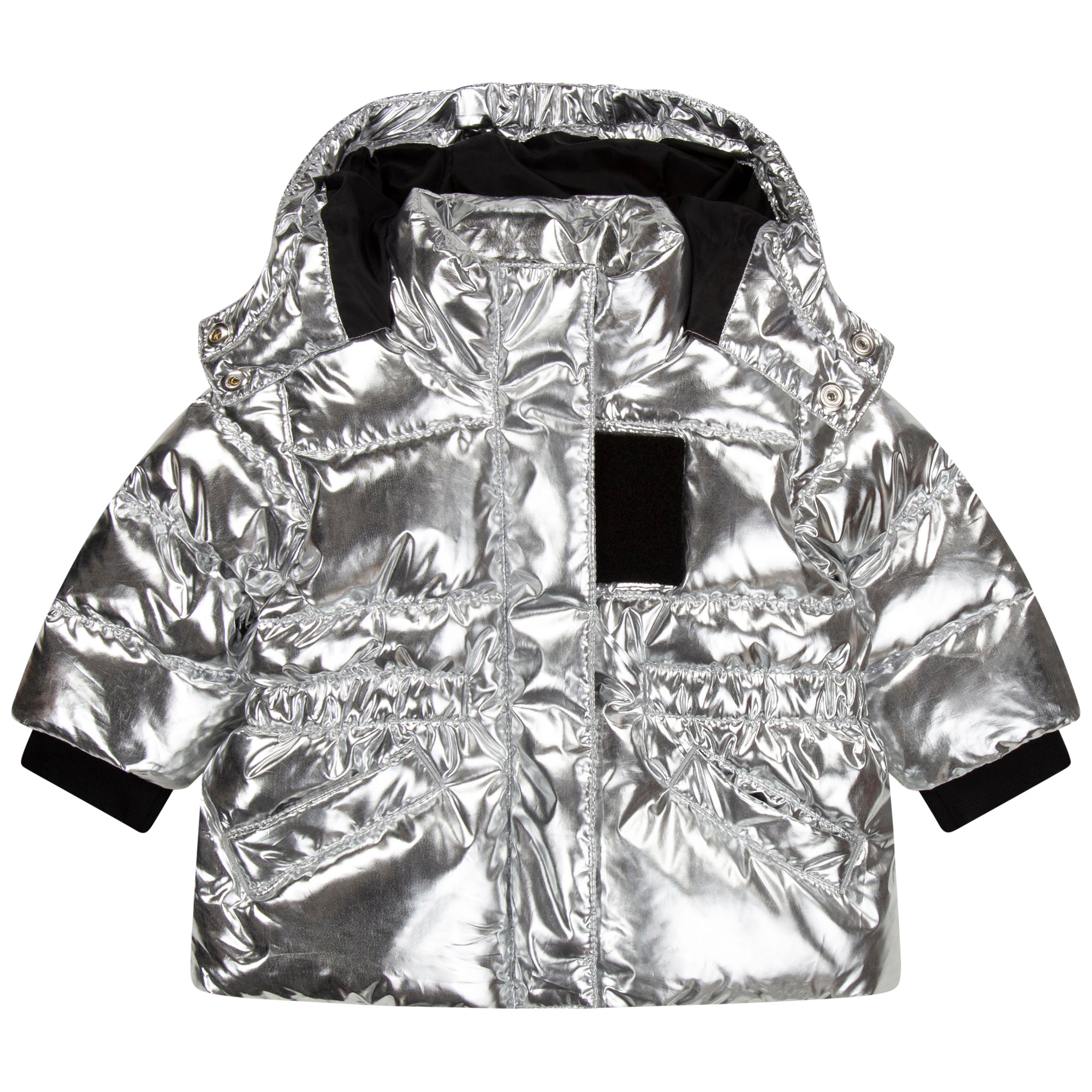 Givenchy Baby Girls Silver Puffer Jacket