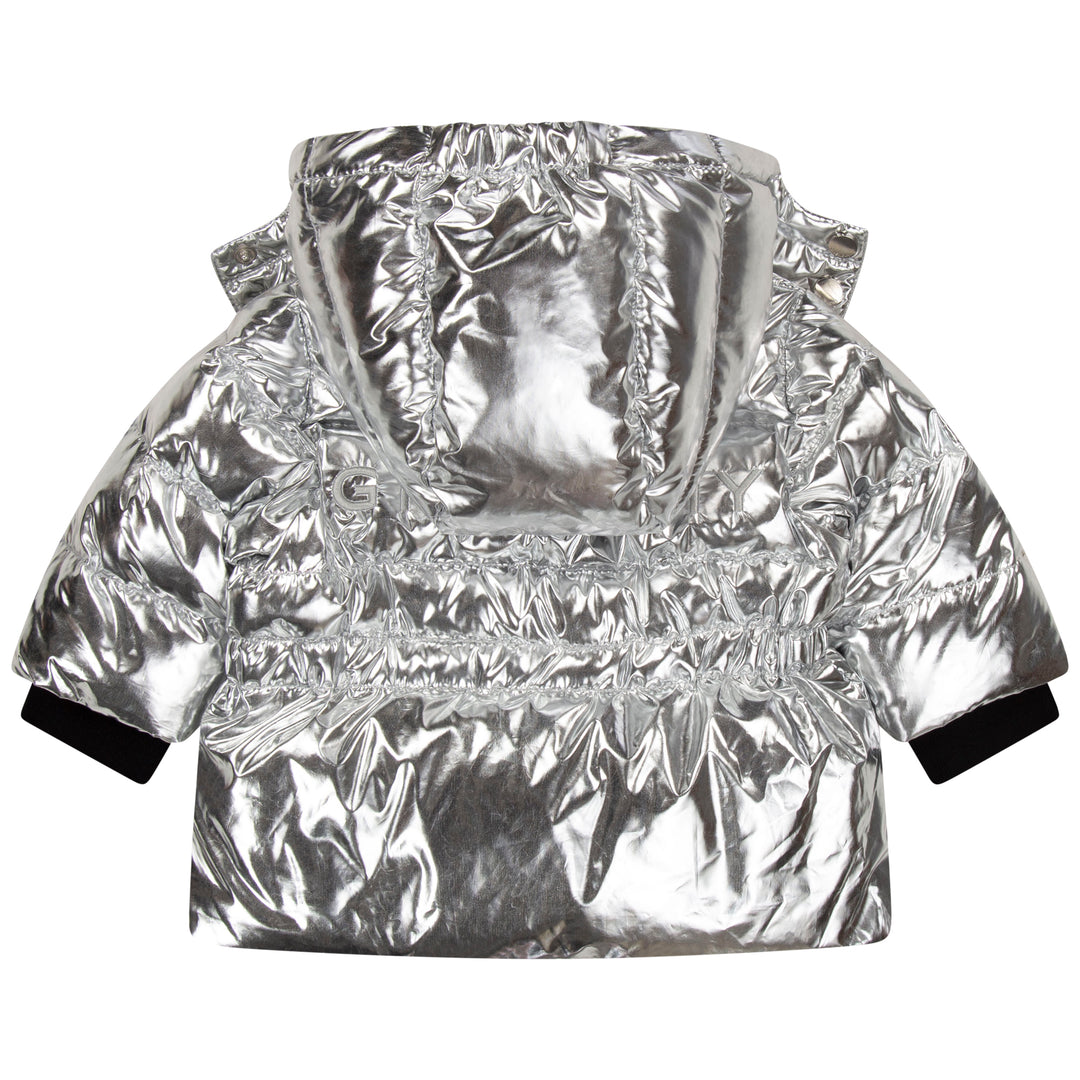 Givenchy Baby Girls Silver Puffer Jacket