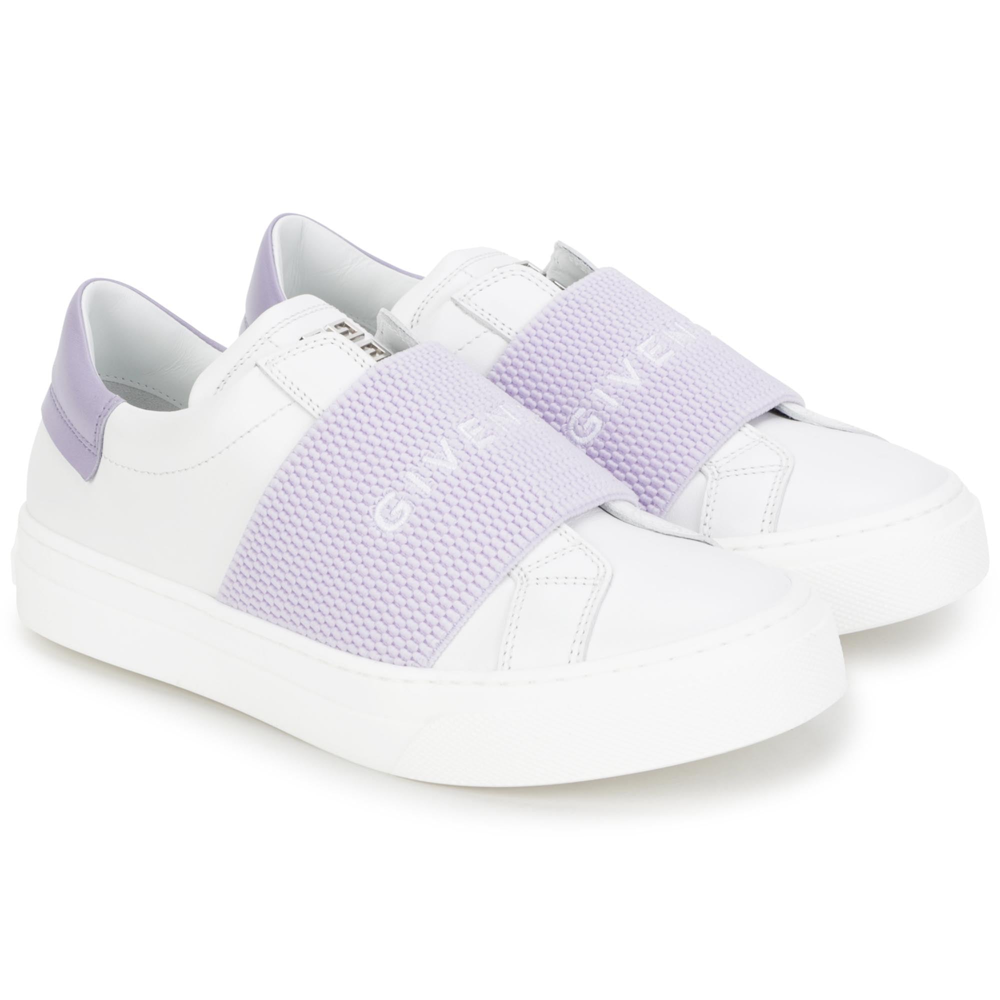 Givenchy White and Lavender Sneakers