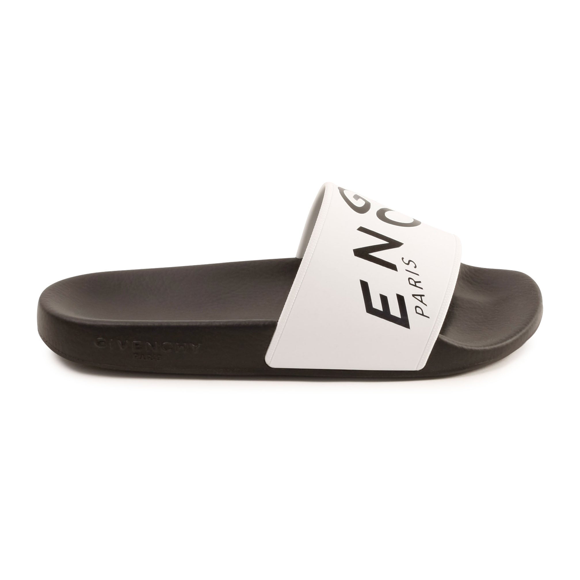 Givenchy Black and White Zig-Zag Slides