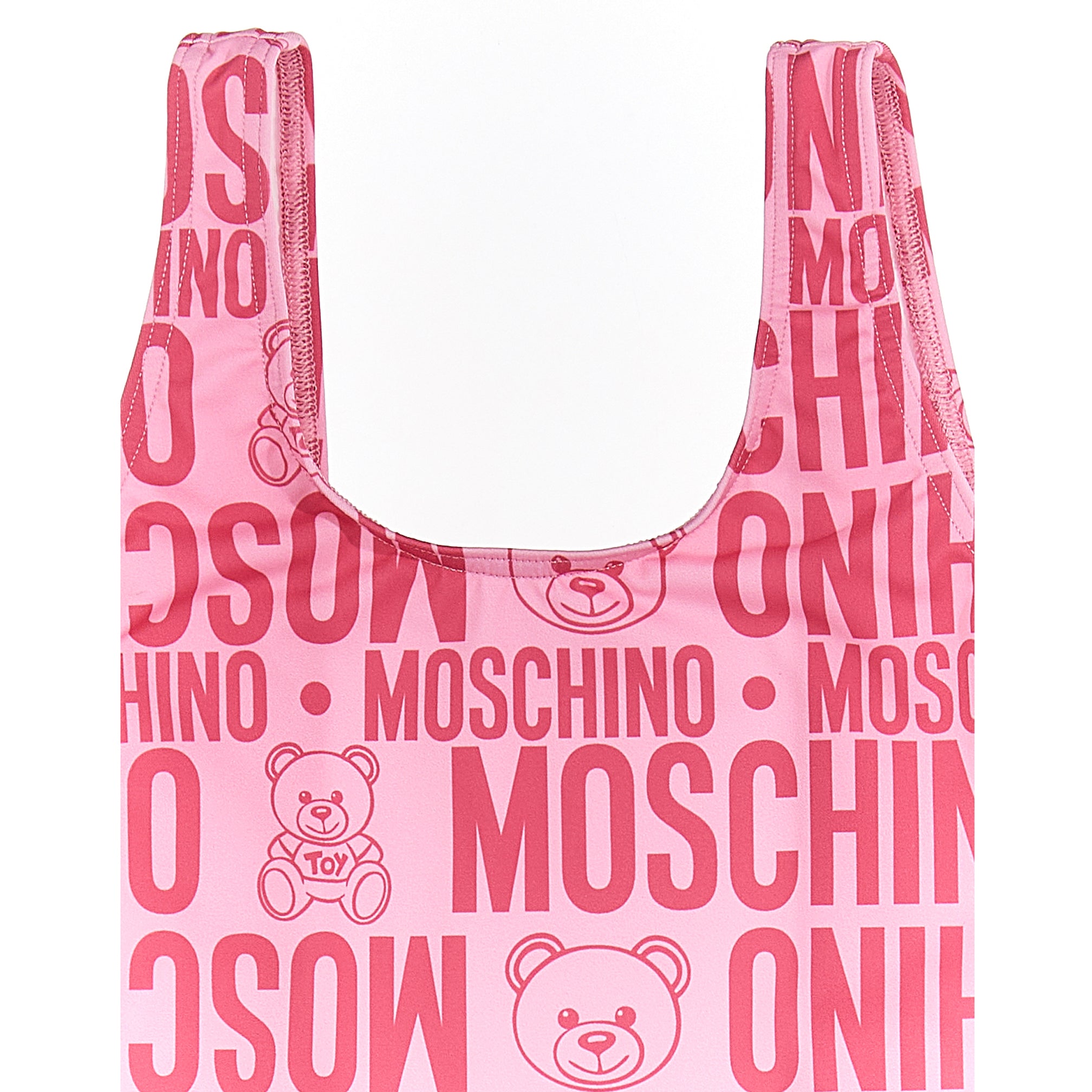 Moschino Pink Logo Bathing Suit