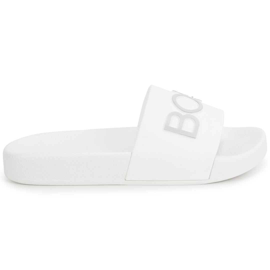 Hugo Boss White Slides