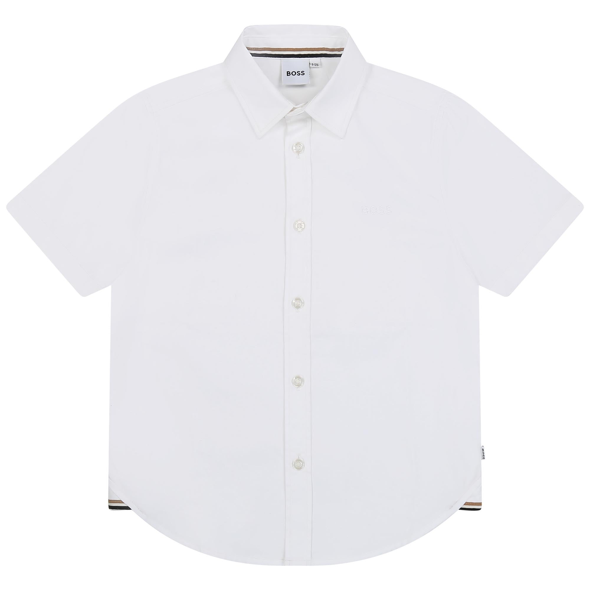 Hugo Boss White Short Sleeve Shirt