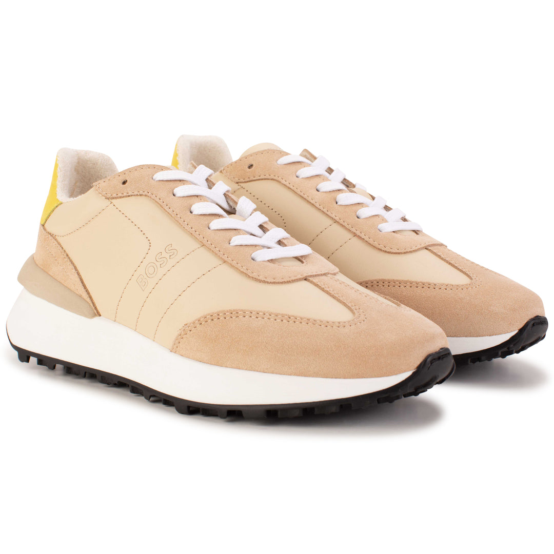 Hugo Boss Beige Retro Sneakers