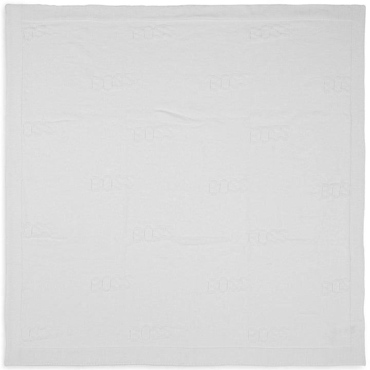 Hugo Boss Baby White Blanket