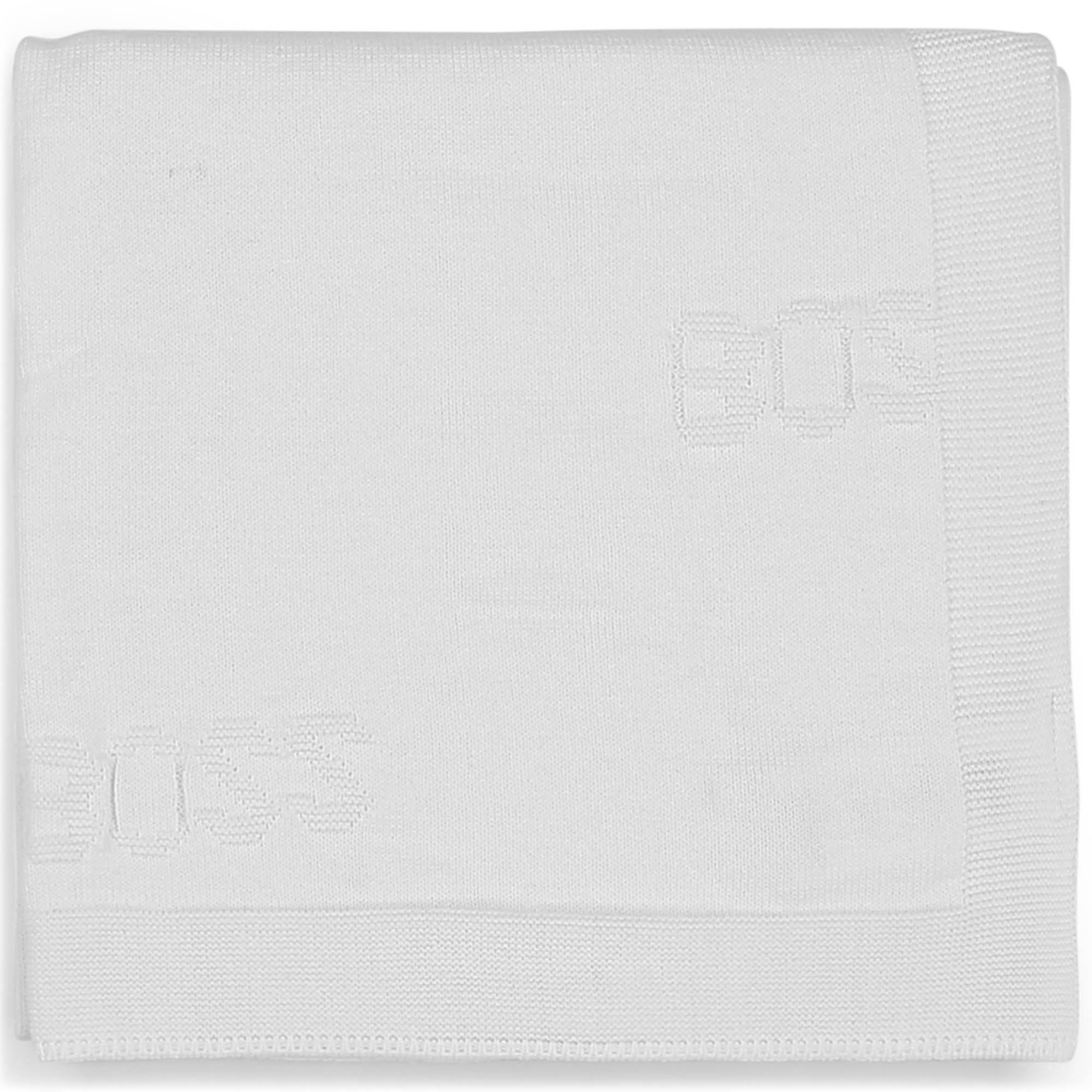 Hugo Boss Baby White Blanket
